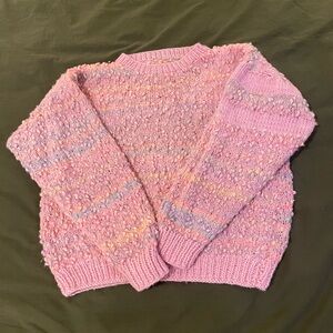 Vintage 80’s Popcorn Pink Sweater